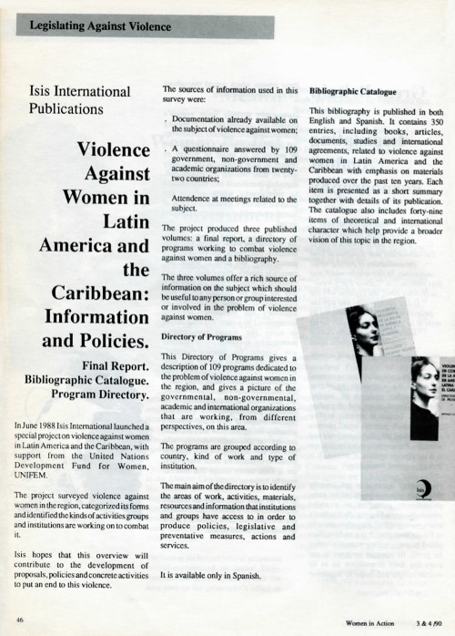 Cover of Violence Against Women in Latin America and the Caribbean: Information and Policies