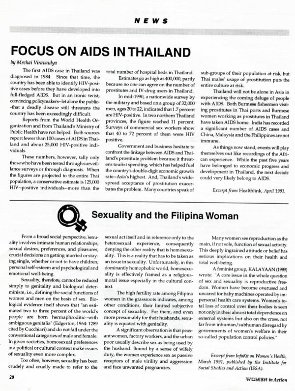 Cover of Focus on AIDS in Thailand