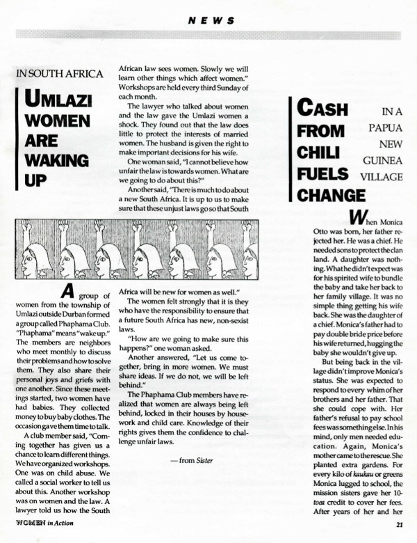 Cover of Cash from chili fuels change in a PNG village