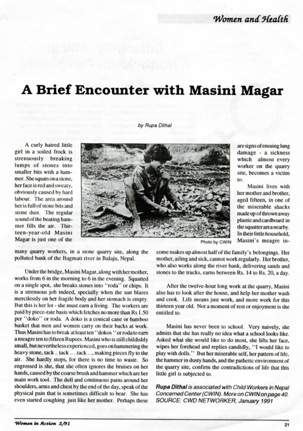 Cover of A Brief Encounter with Masini Magar