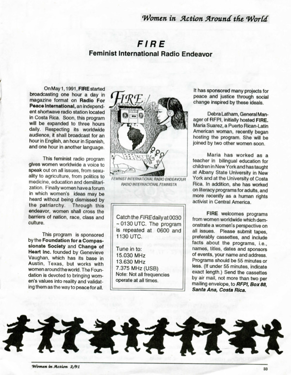 Cover of Feminist International Radio Endeavor (FIRE)