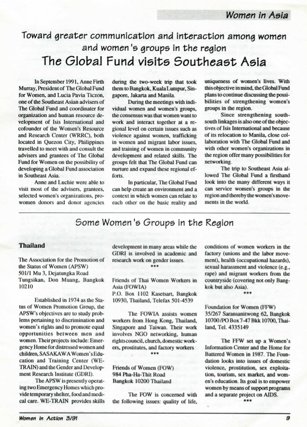 Cover of Some Women's Groups in the Region