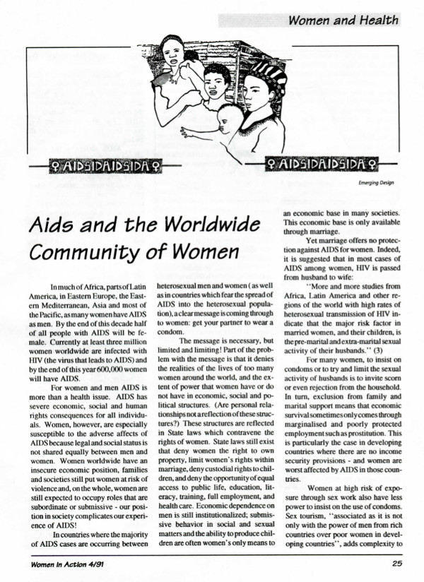 Cover of Aids and the Worldwide Community of Women