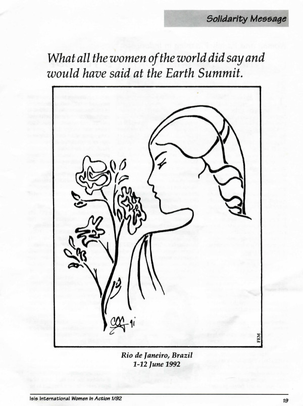 Cover of What all the women of the world did say and would have said at the Earth Summit