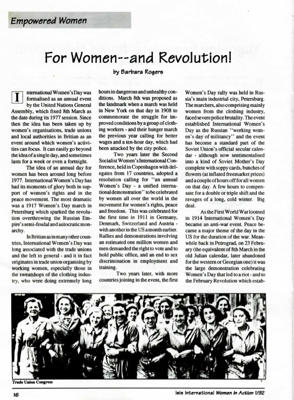 Cover of For Women - and revolution!