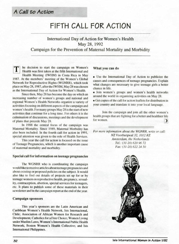 Cover of Campaign for the Prevention of Maternal Mortality and Morbidity