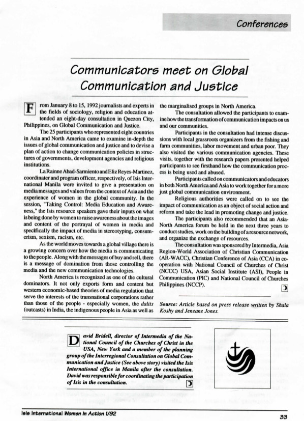 Cover of Communicators meet on Global Communication and Justice