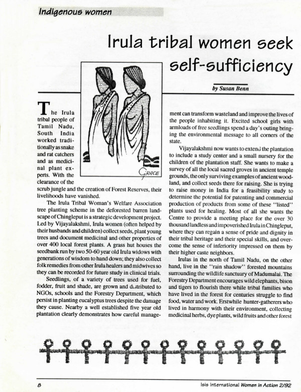 Cover of Irula tribal women seek self-sufficiency