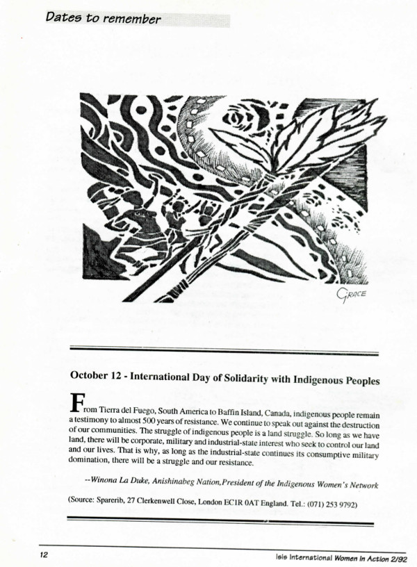 Cover of October 12 - International Day of Solidarity with Indigenous Peoples