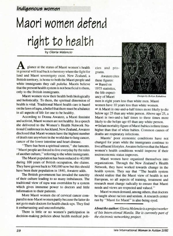 Cover of Maori woman defend right to health