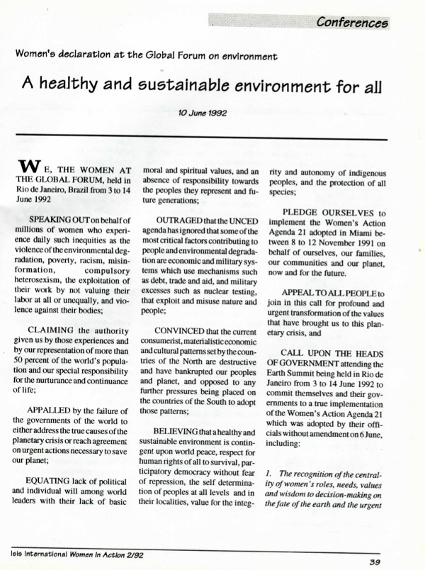 Cover of A healthy and sustainable environment for all