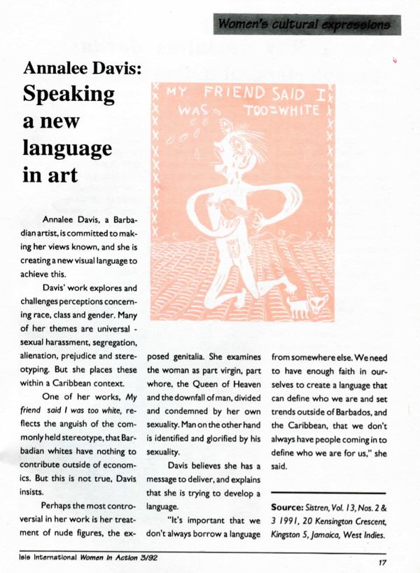 Cover of Annalee Davis: speaking a new language in art