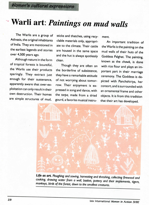 Cover of Warli art: paintings on mud walls