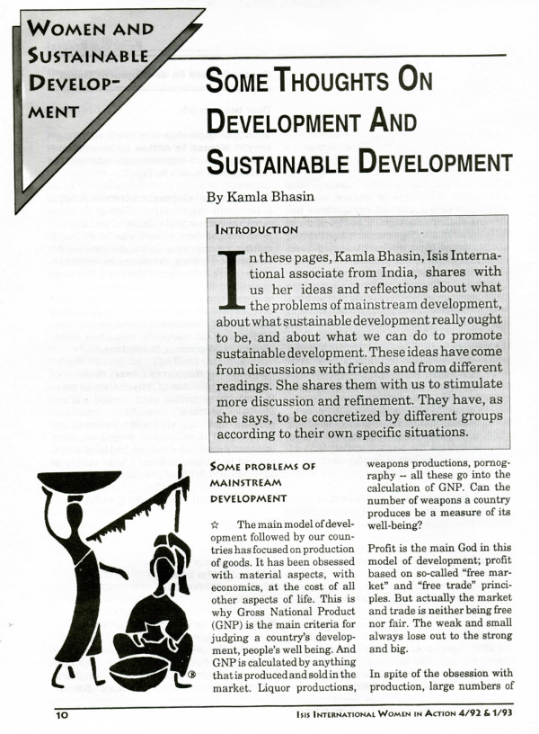 Cover of Some Thoughts on Development and Sustainable Development