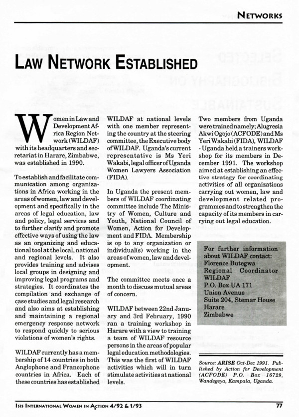 Cover of Law Network Established