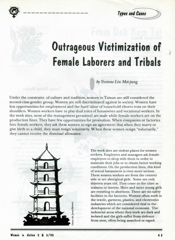 Cover of Outrageous victimization of female laborers and tribals