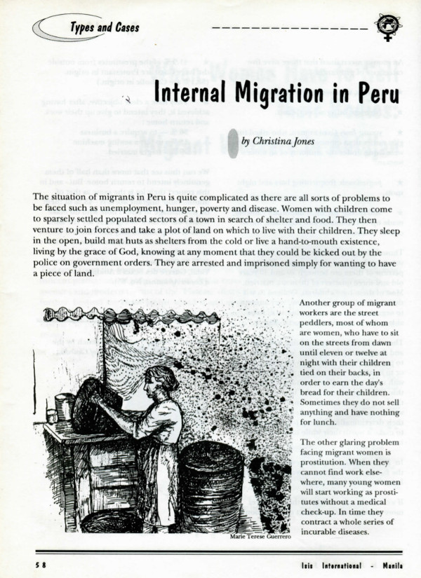 Cover of Internal migration in Peru