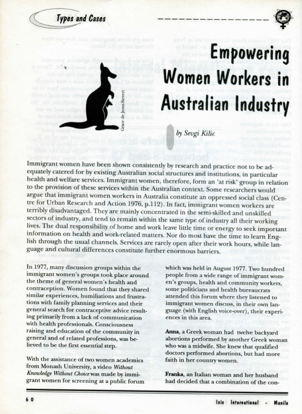 Cover of Empowering women workers in Australian industry