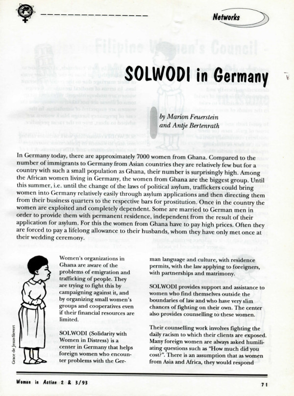 Cover of SOLWODI in Germany