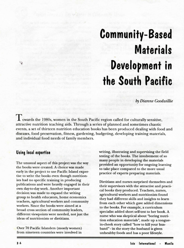 Cover of Community-based materials development in the South Pacific