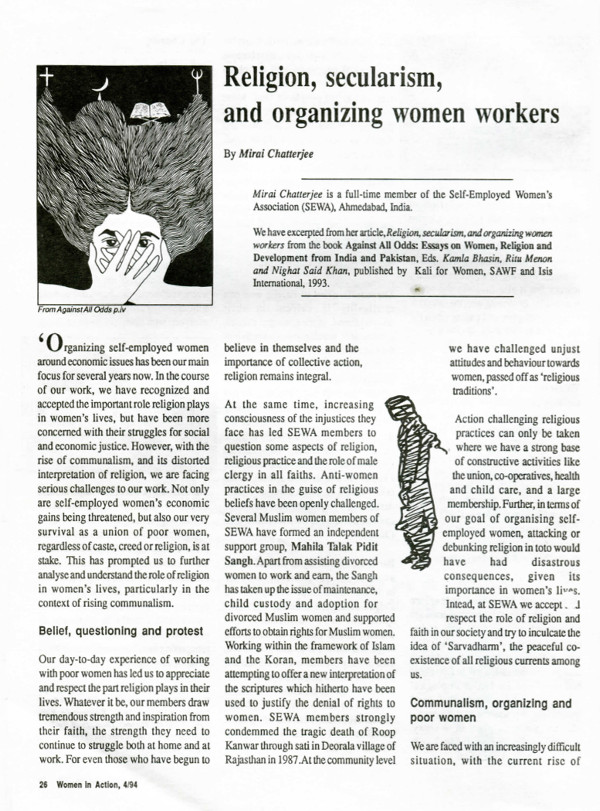 Cover of Religion, secularism, and organizing women workers