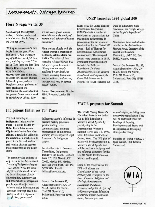 Cover of YWCA prepares for Summit