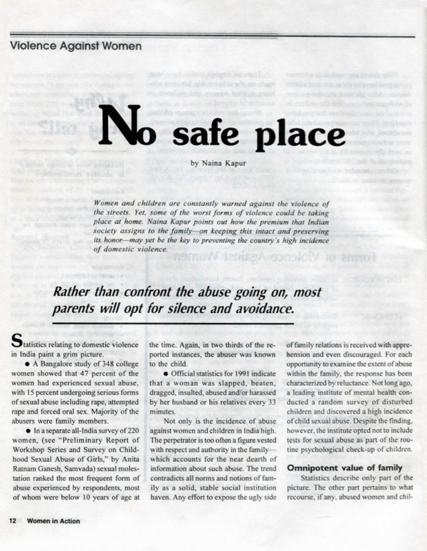 Cover of No safe place