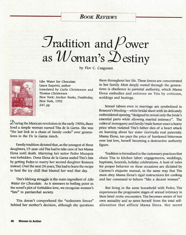 Cover of Reviews: Tradition and Power as Woman's Destiny