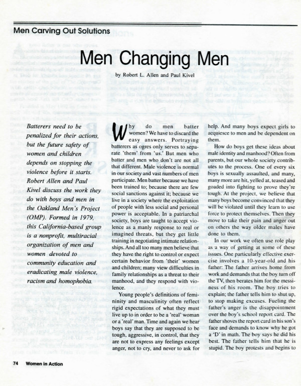 Cover of Men Changing Men