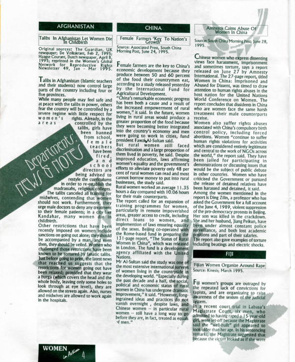 Cover of WIA 1995-2 News and Notes