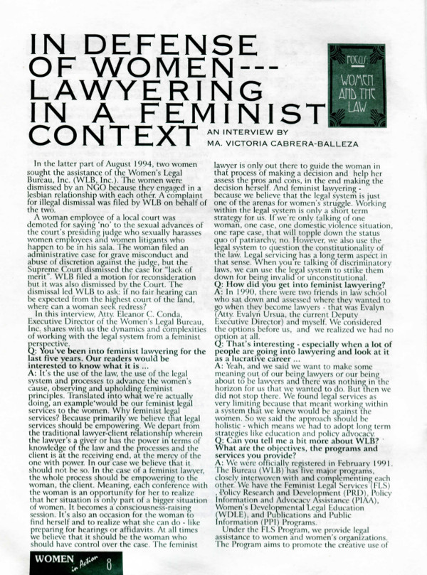 Cover of In Defense of Women - Lawyering in a Feminist Context