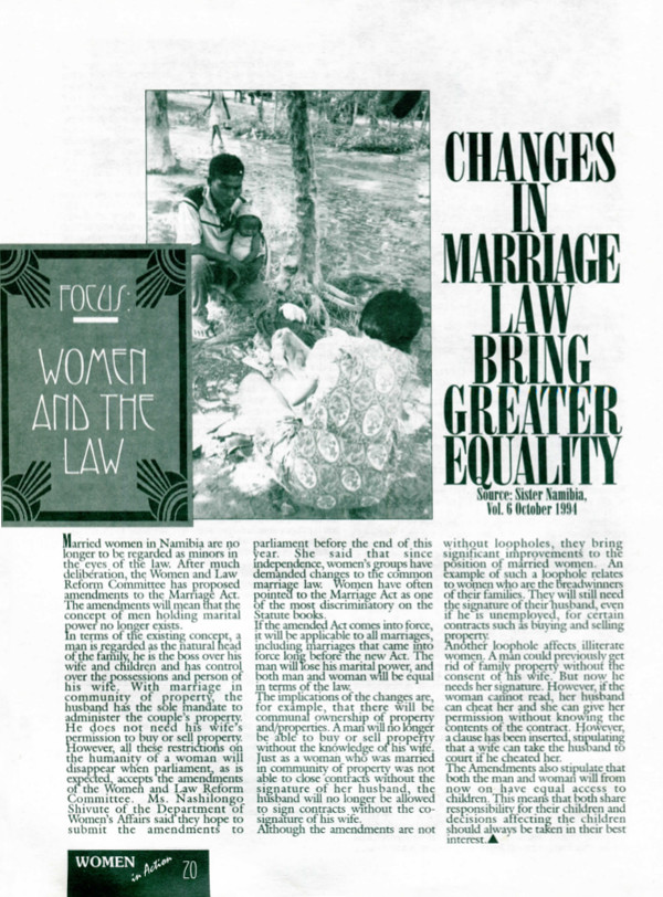 Cover of Changes in Marriage Law Bring Greater Equality