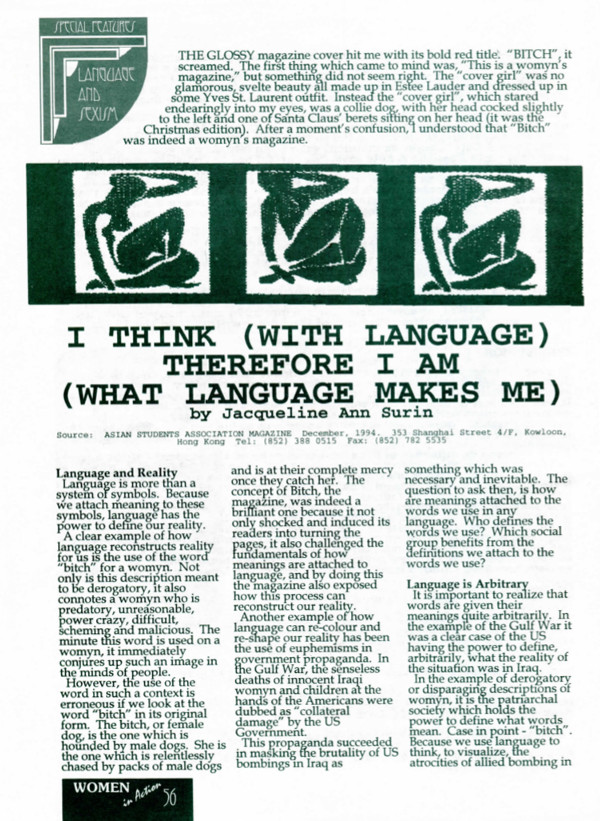 Cover of I Think (With Language) Therefore I Am (What Language Makes Me)