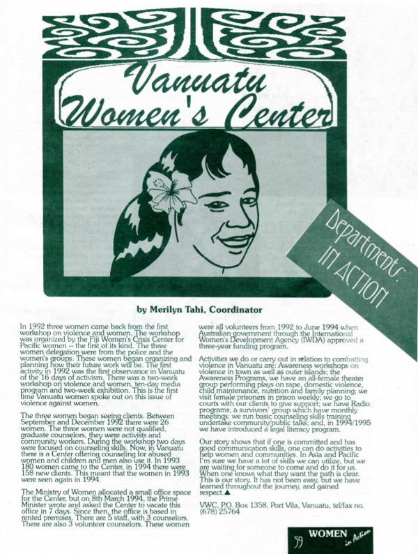 Cover of Vanuatu Women's Center