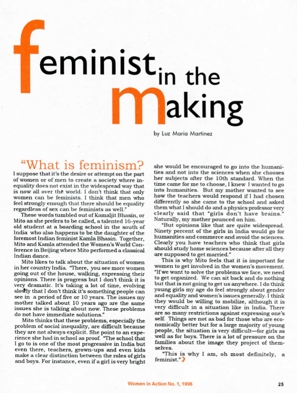 Cover of Feminist in the Making