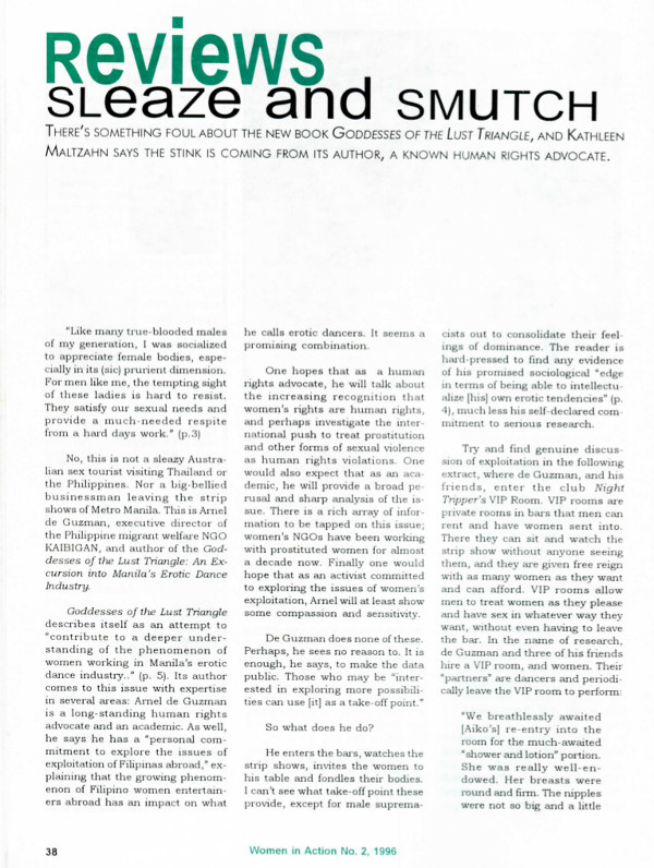 Cover of Reviews: Sleaze and Smutch