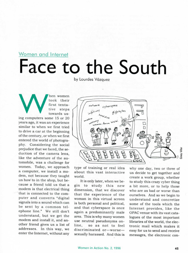 Cover of Women and Internet: Face to the South