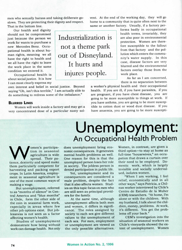 Cover of Unemployment: An Occupational Health Problem