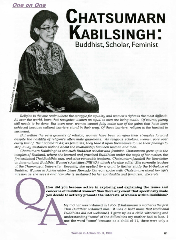 Cover of Chatsumarn Kabilsingh: Buddhist, Scholar, Feminist