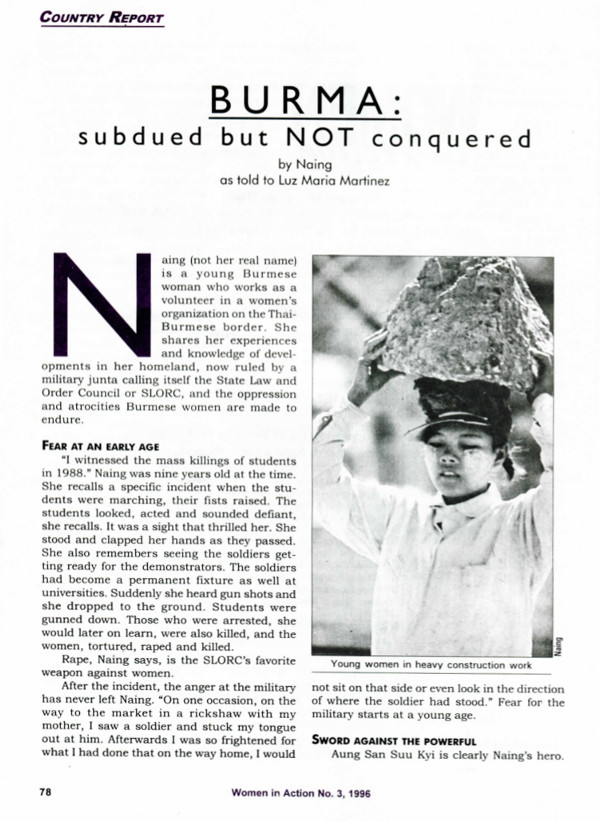 Cover of Burma: Subdued but Not Conquered