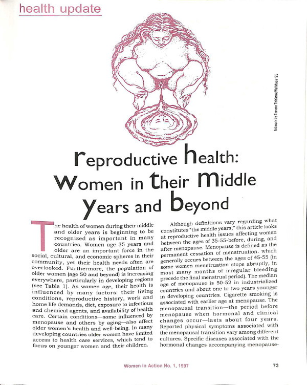 Cover of Reproductive health: women in their middle years and beyond