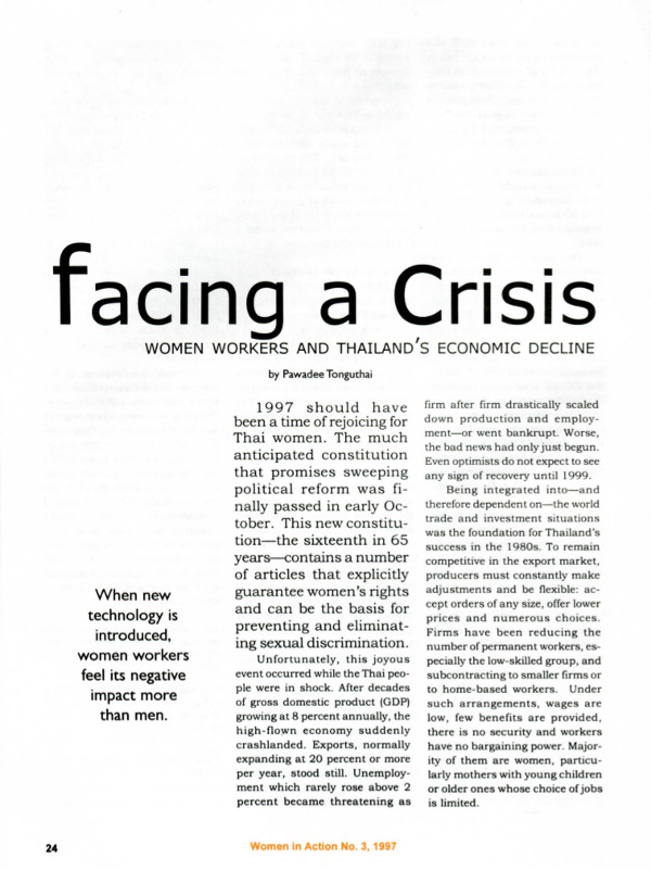 Cover of Facing a Crisis