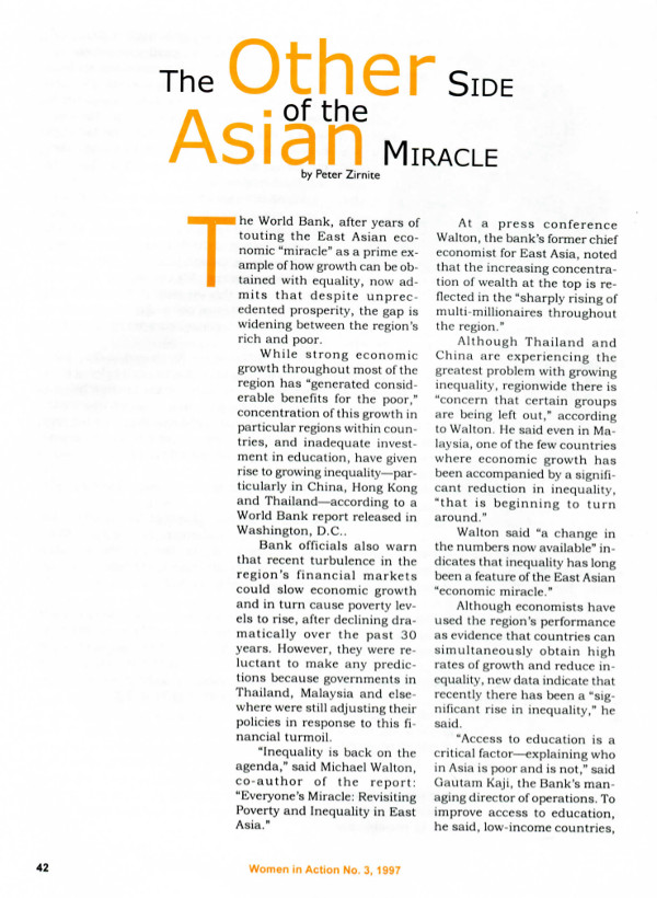 Cover of The Other Side of the Asian Miracle