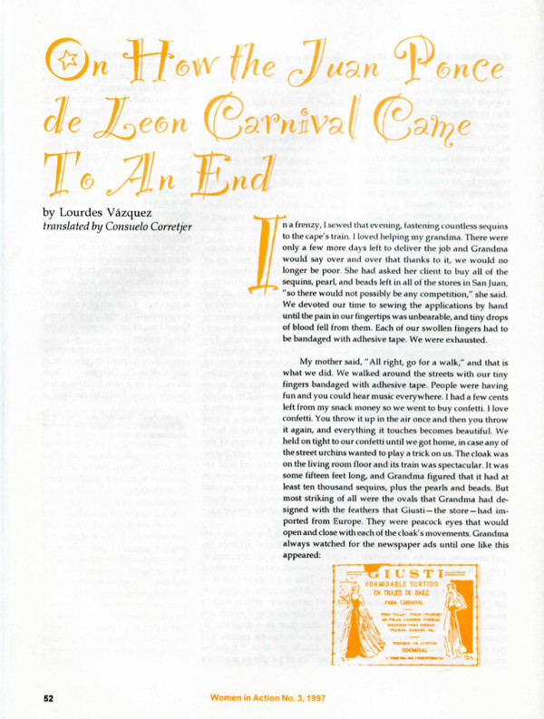 Cover of On How the Juan Ponce de Leon Carnival Came to an End