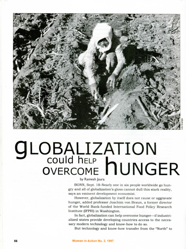 Cover of Globalization Could Help Overcome Hunger