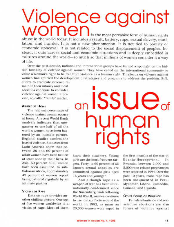 Cover of Violence against women: An issue of human rights