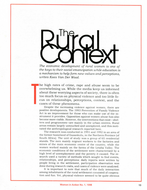 Cover of The Rural Context