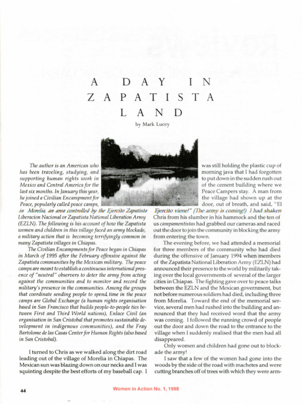 Cover of A Day in Zapatista Land