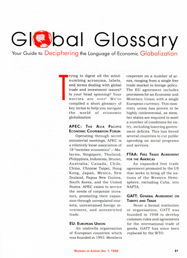 Cover of Global Glossary