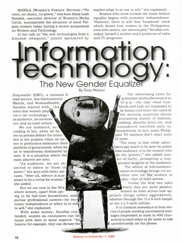 Cover of Information Technology: The New Gender Equalizer